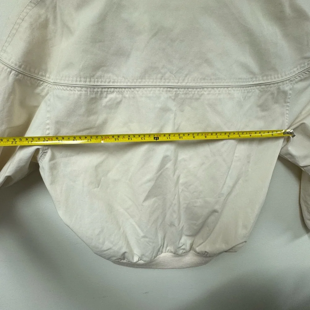 Vintage Par Four Ivory Button/Zip Cotton Blend Long Sleeve Jacket‎ Adult Size XL